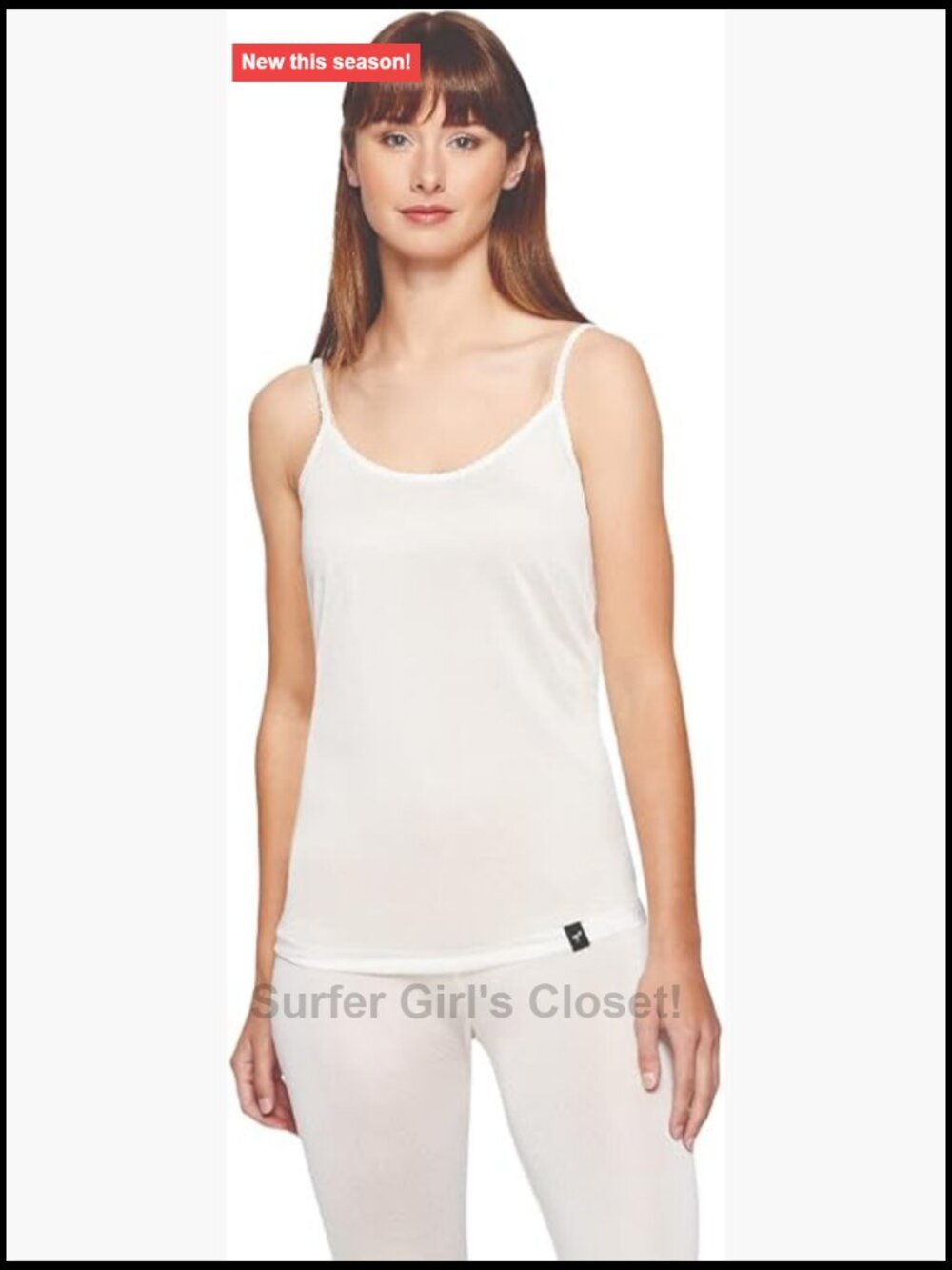 100% Silk Pointelle Camisole Lightweight Base Layer Tank with ClimaSense